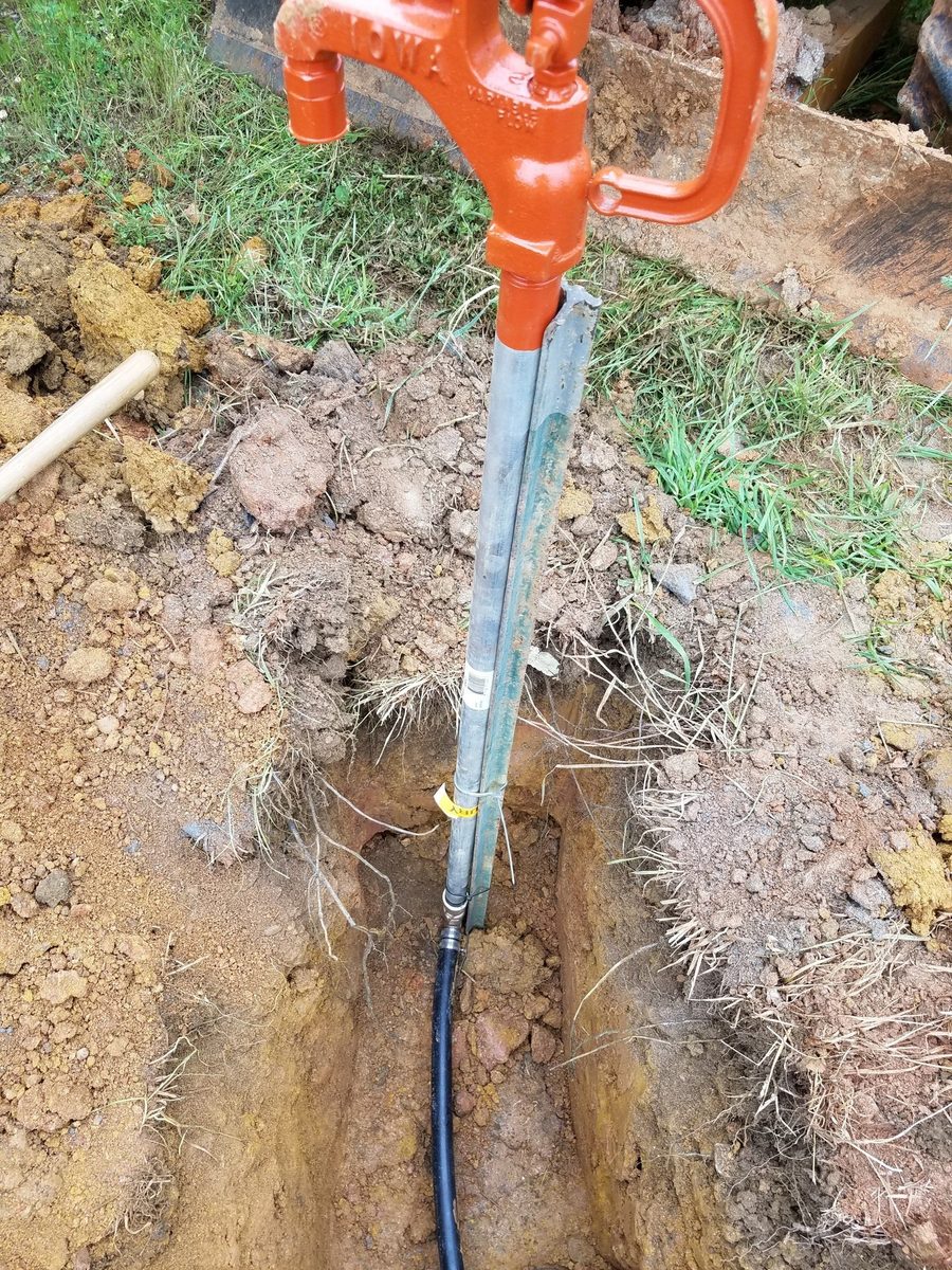 Yard hydrant installation